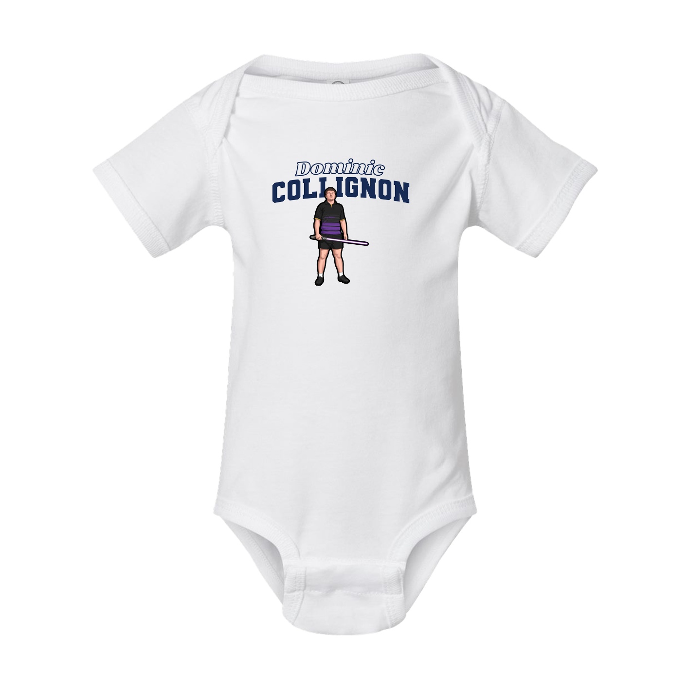 Baby Onesie — Name Arch in White
