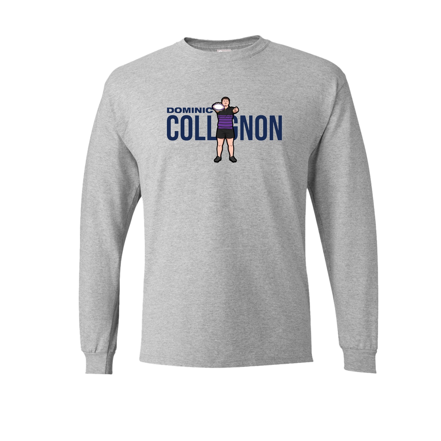 Long Sleeve Tee — Player Name in Grey