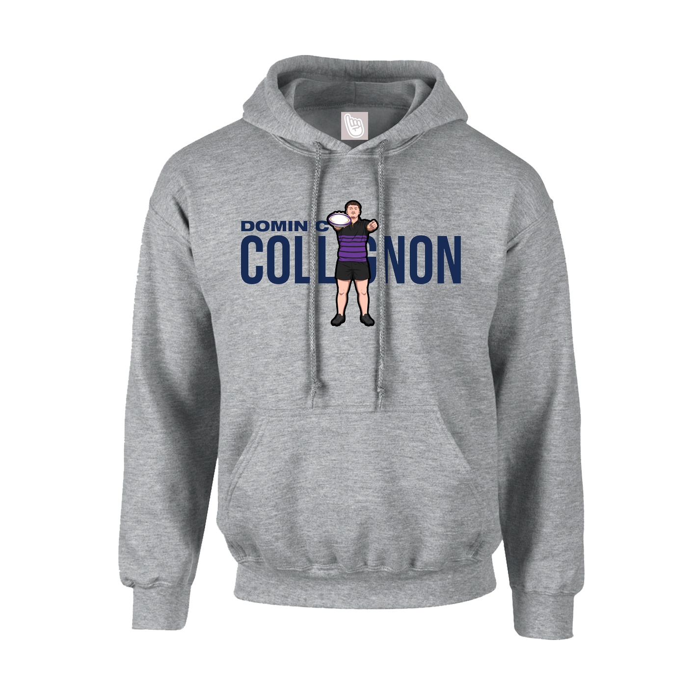 Youth Hoodie — Player Name in Grey