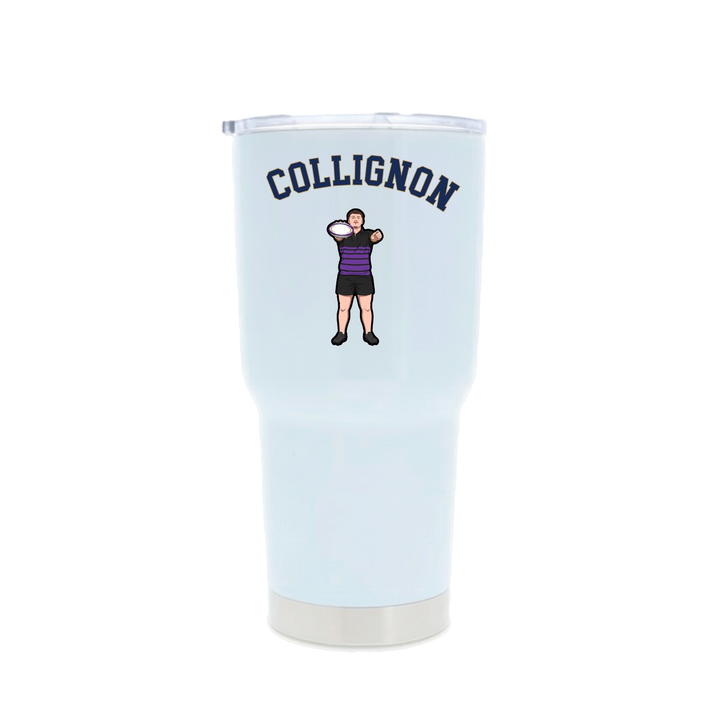 30oz Stainless Steel Tumbler — Shirsey Arch in White