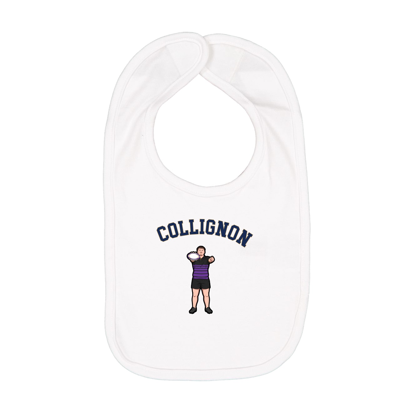 Infant Bib — Shirsey Arch in White