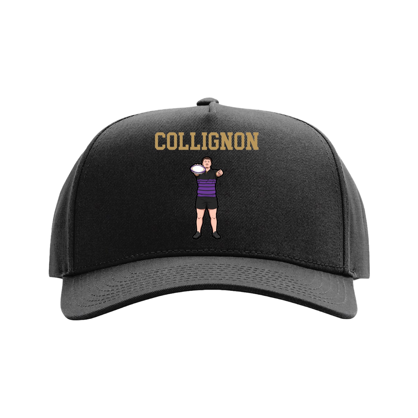 Full Fabric Five-Panel Champ Cap — Shirsey in Black