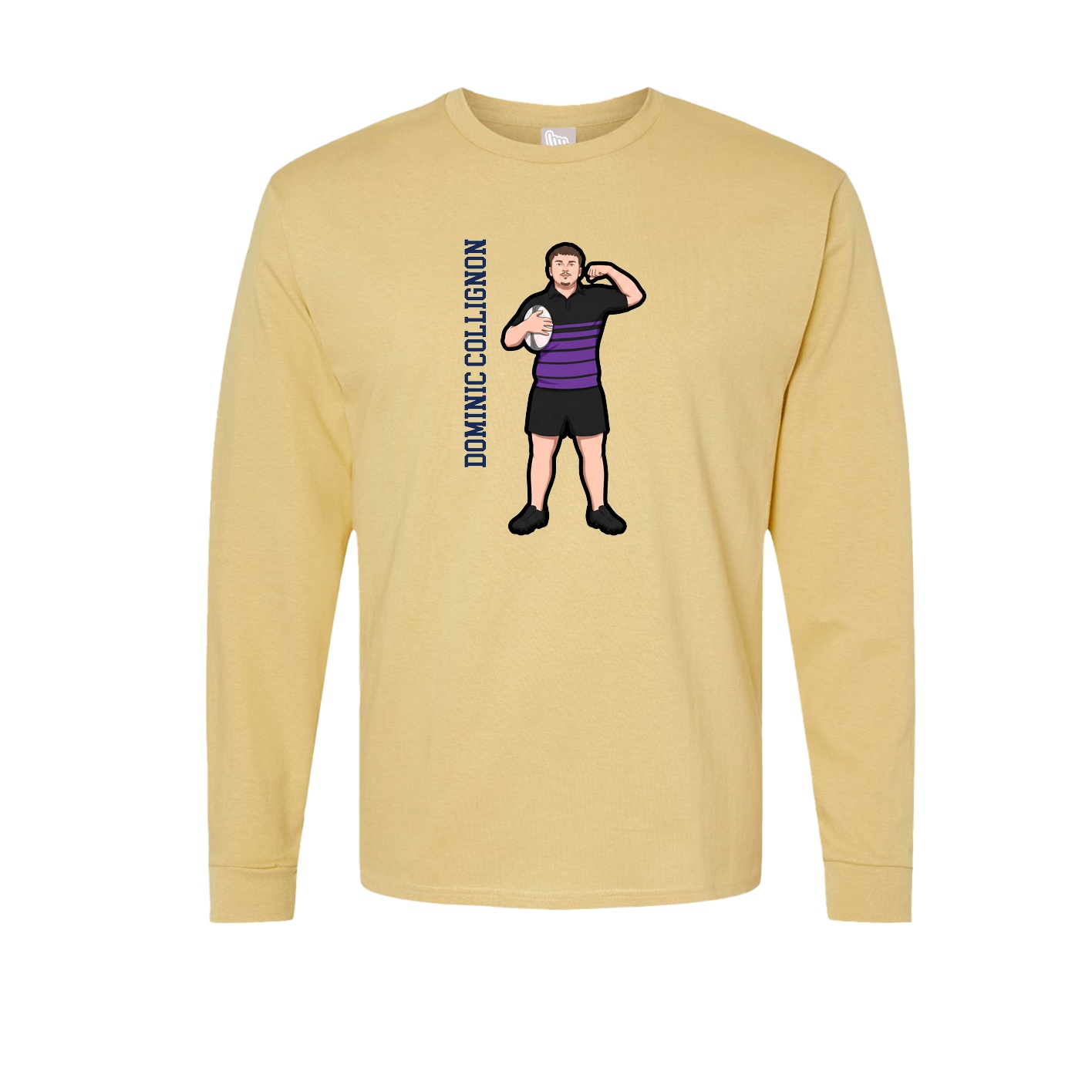 Long Sleeve Tee — Name Vertical in Vegas Gold