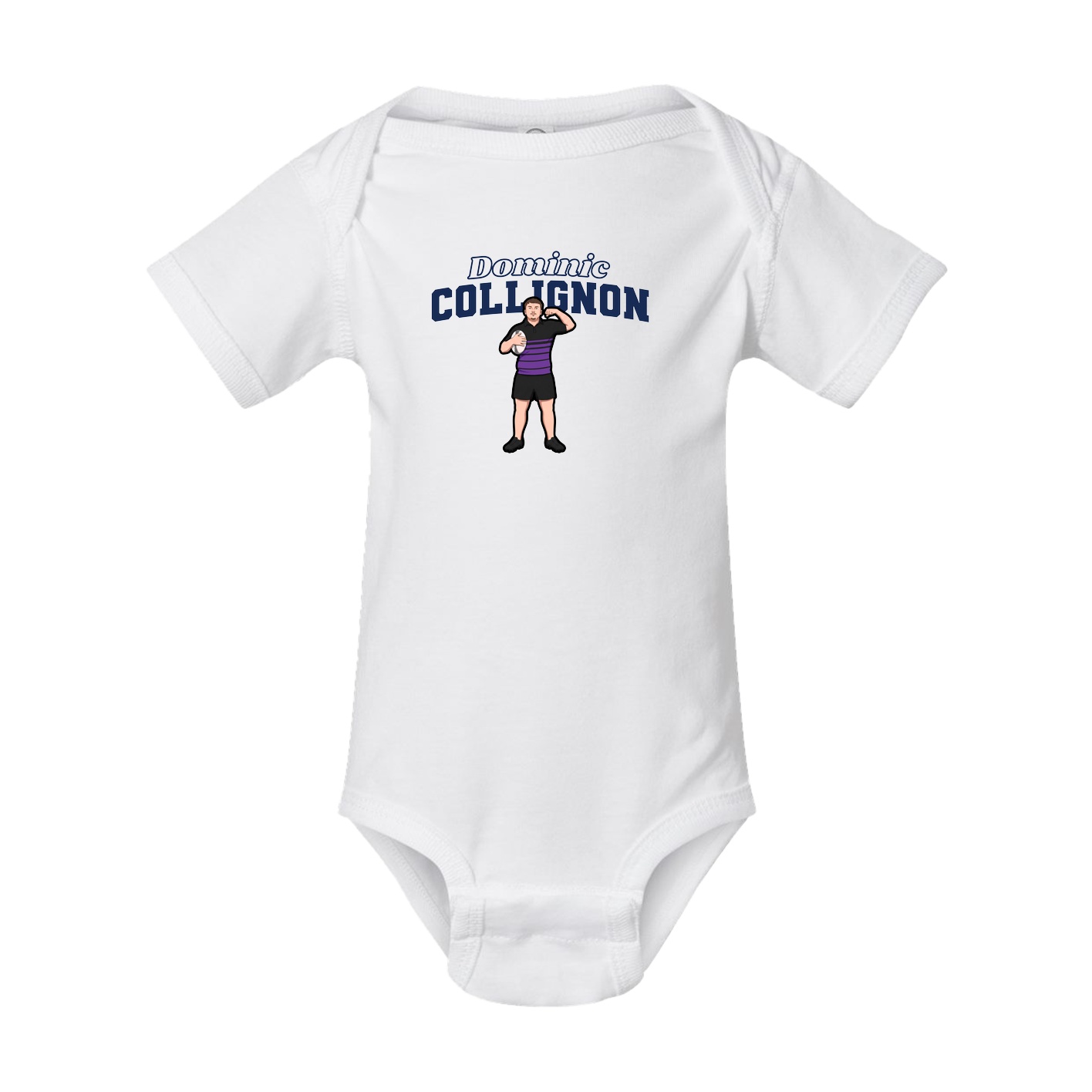 Baby Onesie — Name Arch in White
