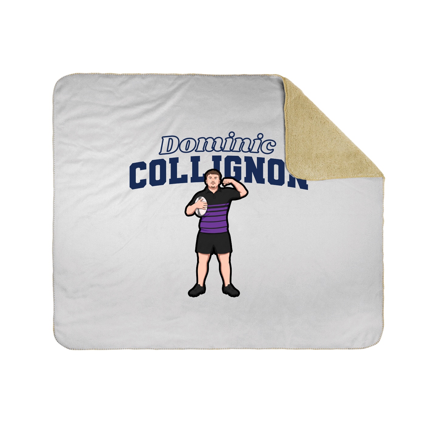 Throw Blanket — Name Arch in White