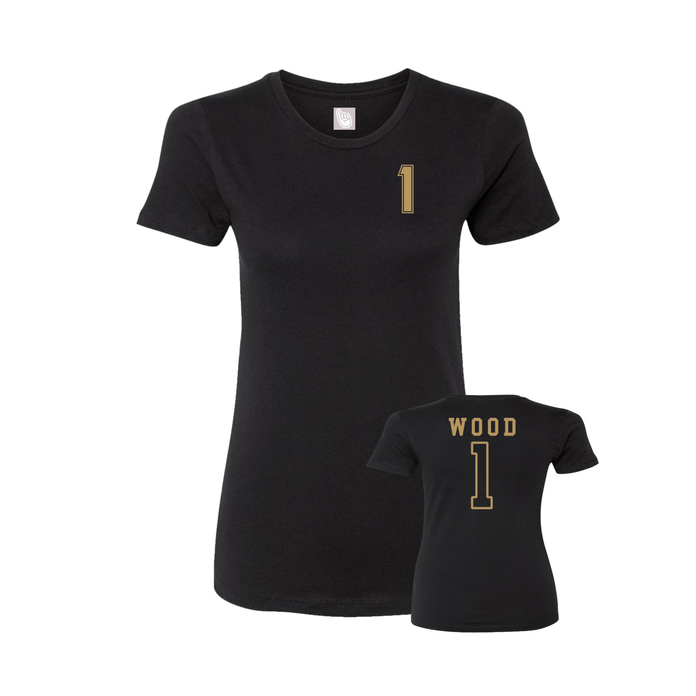 Womens Tee — Chest Back in Black