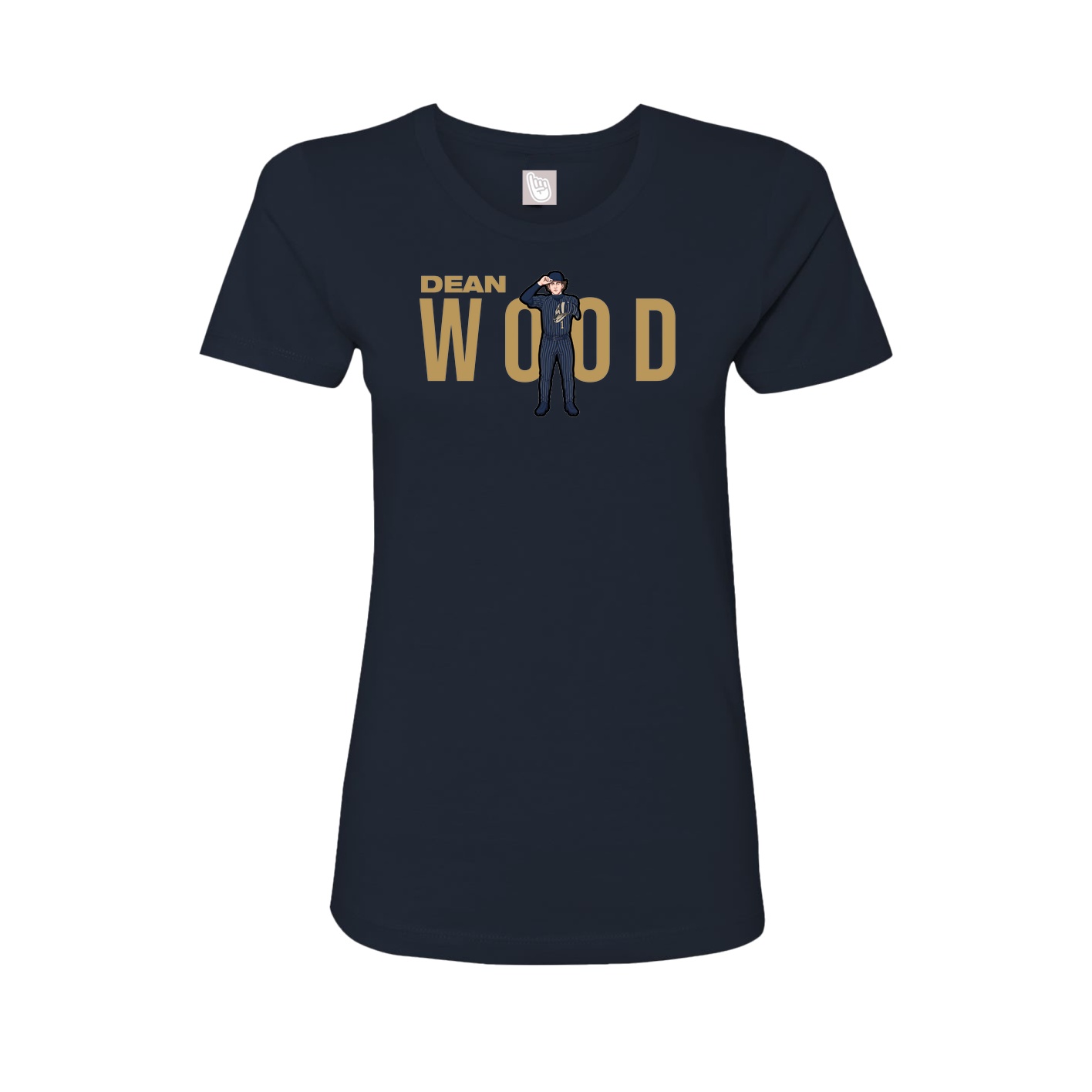 Fitted Women's Tee — Player Name in Navy