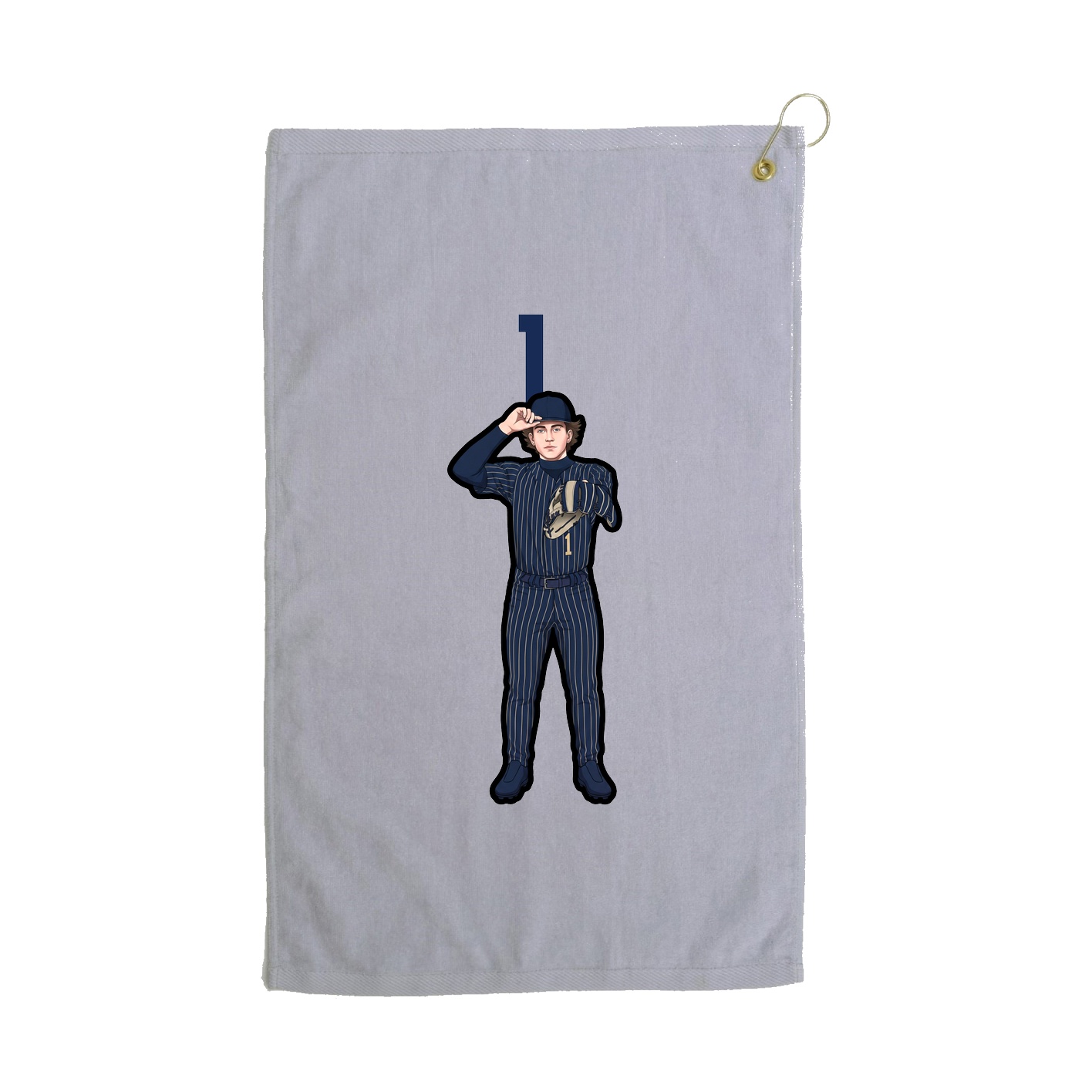 Golf Towel — Number Top in Grey