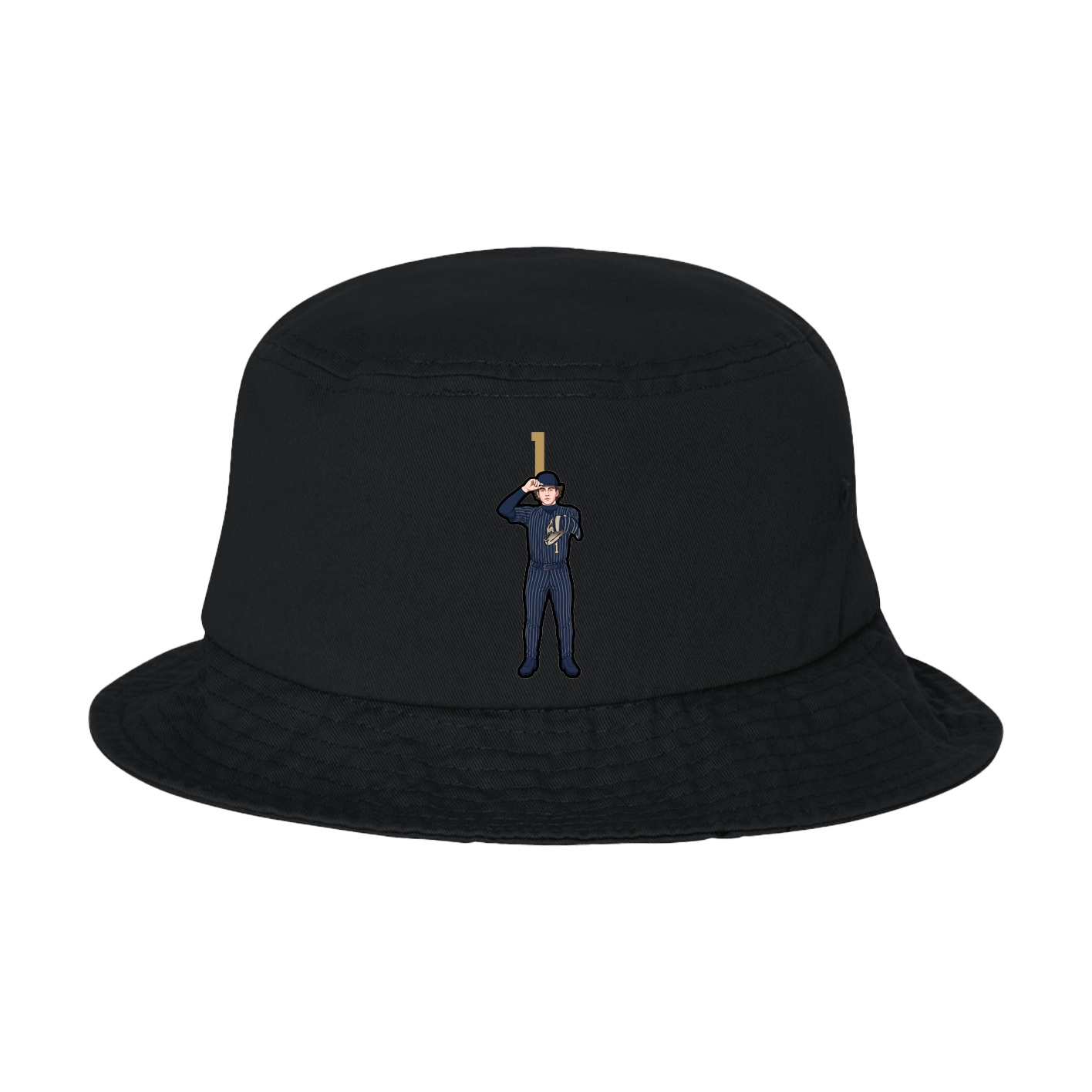 Bucket Cap — Number Top in Black