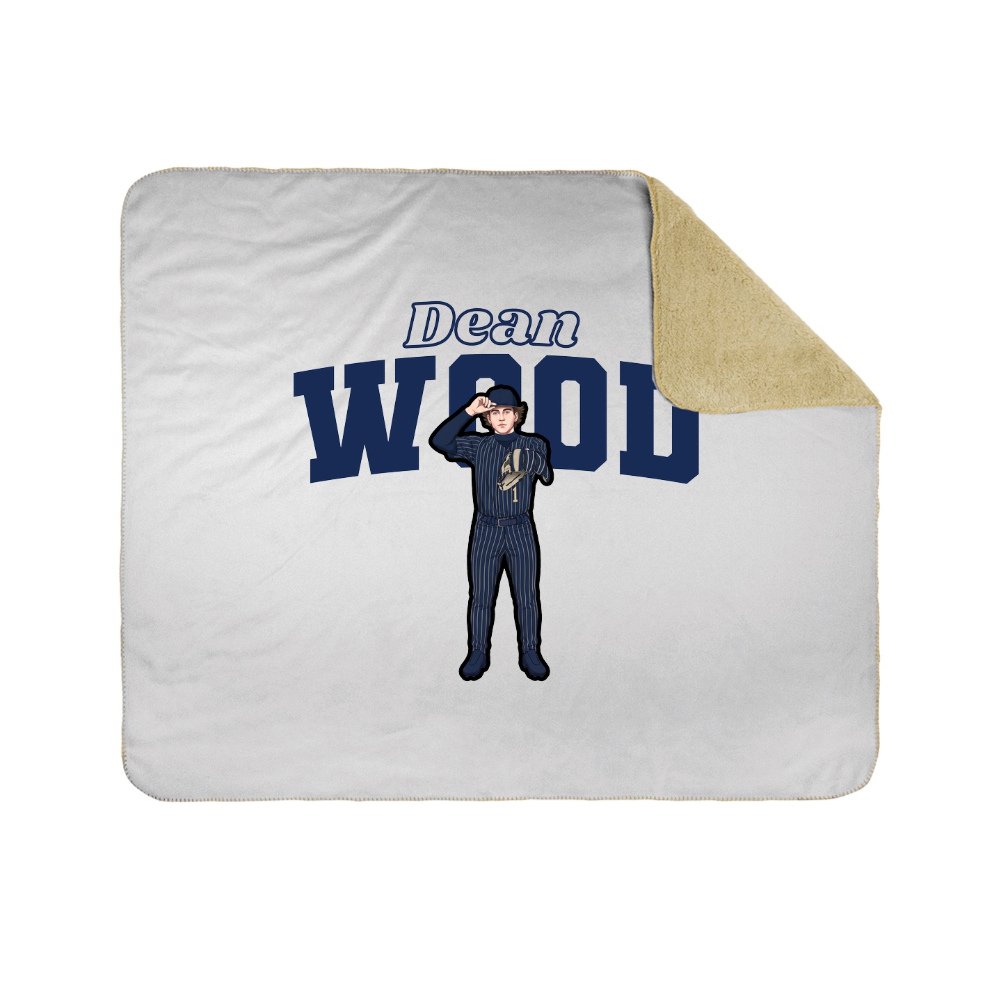 Throw Blanket — Name Arch in White