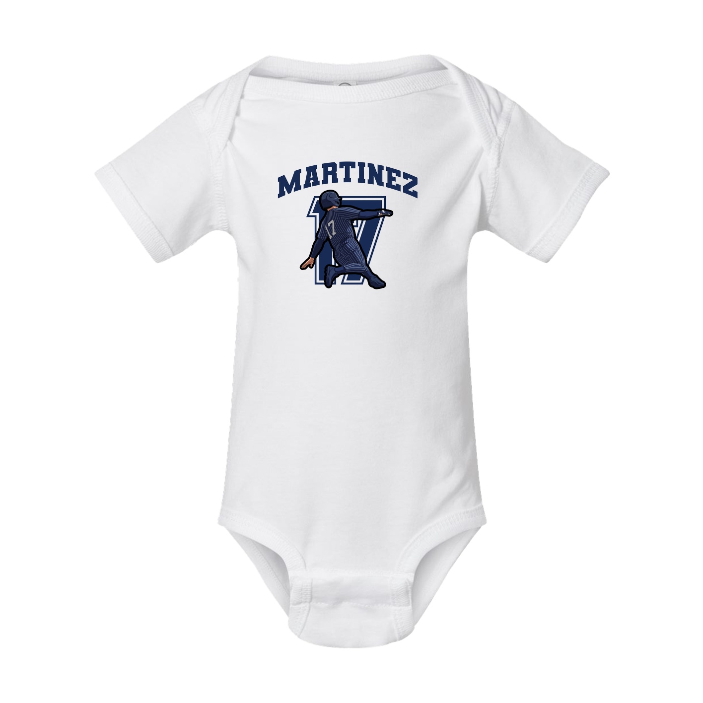 Baby Onesie — Number in White