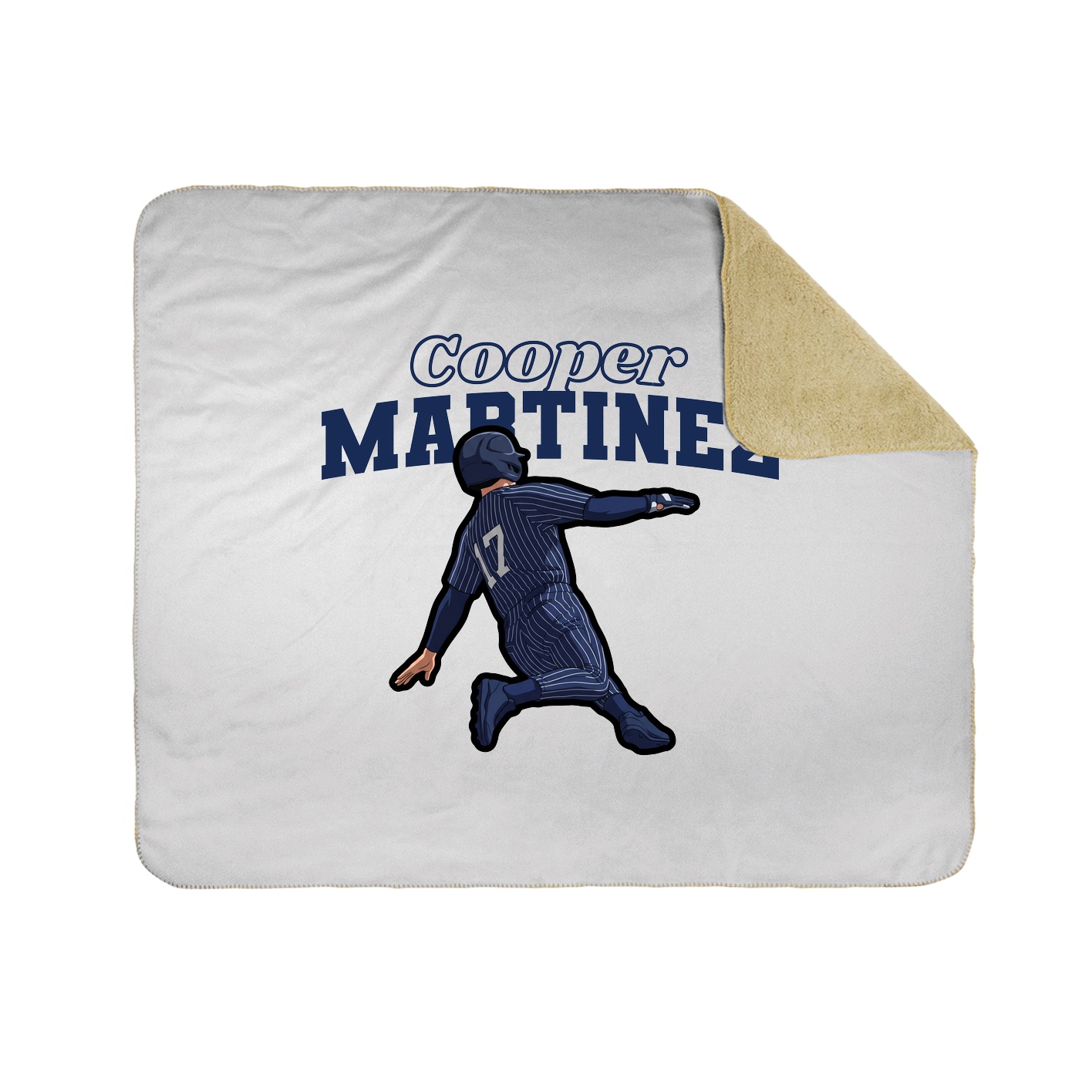 Throw Blanket — Name Arch in White