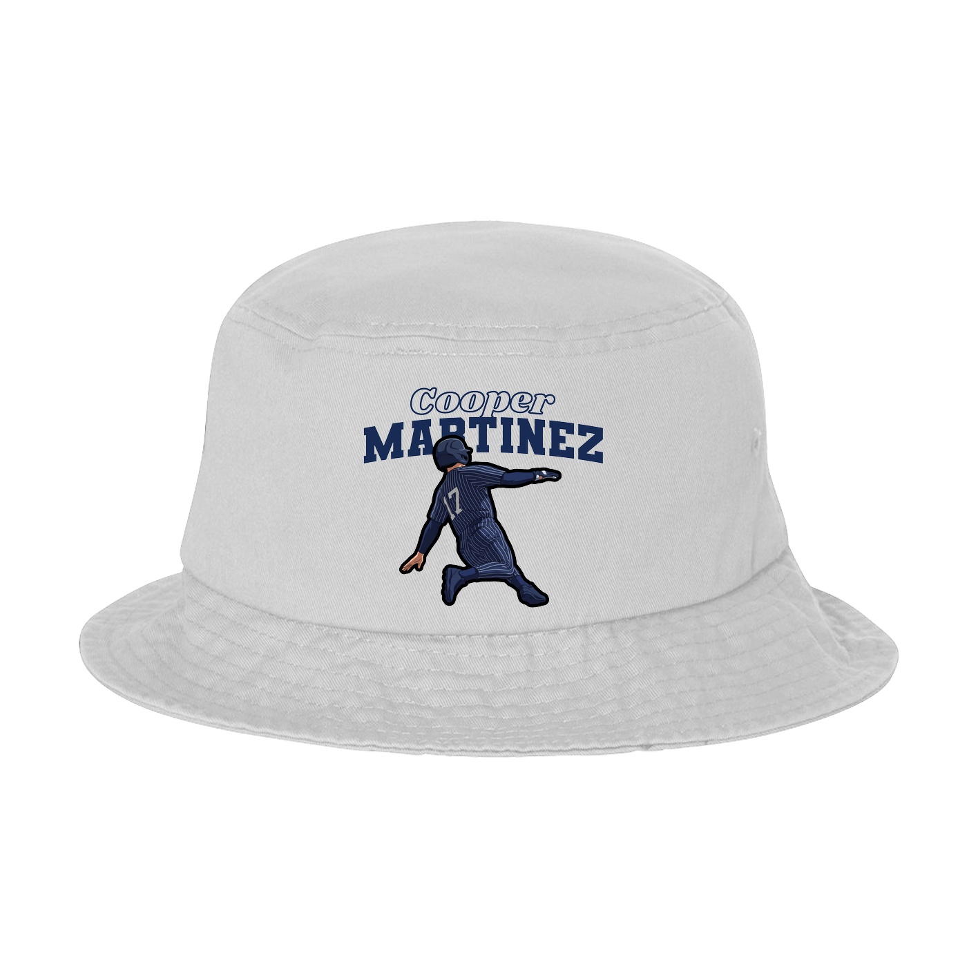 Bucket Cap — Name Arch in White