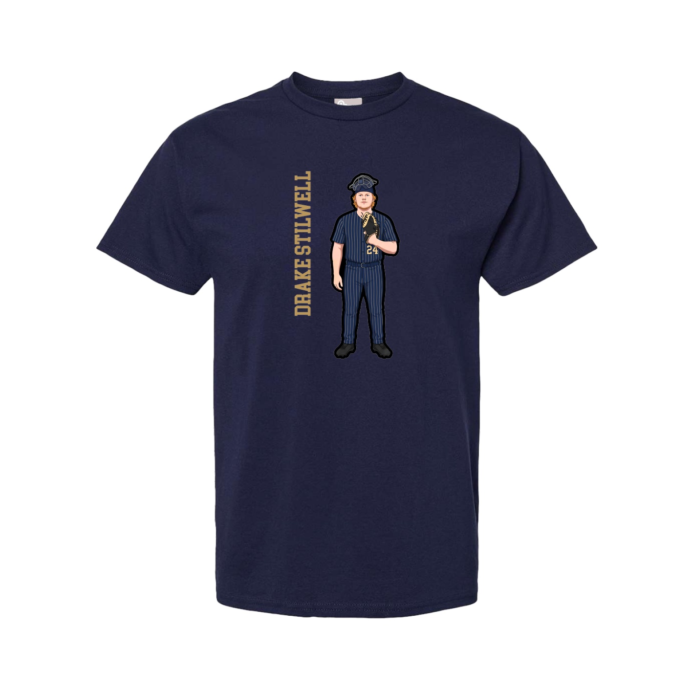 Youth Tee — Name Vertical in Navy