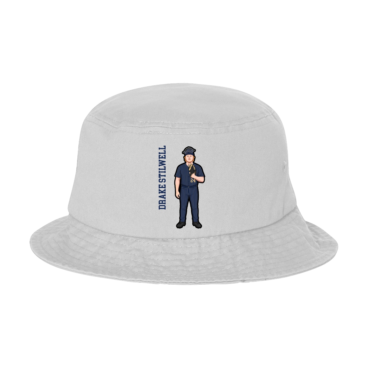 Bucket Cap — Name Vertical in White