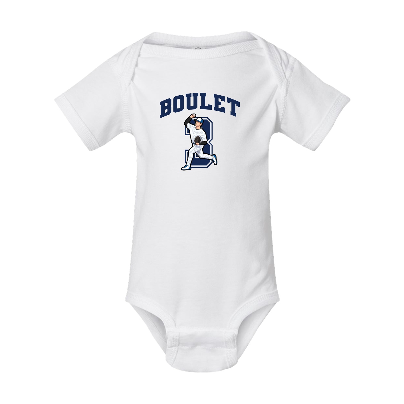 Baby Onesie — Number in White