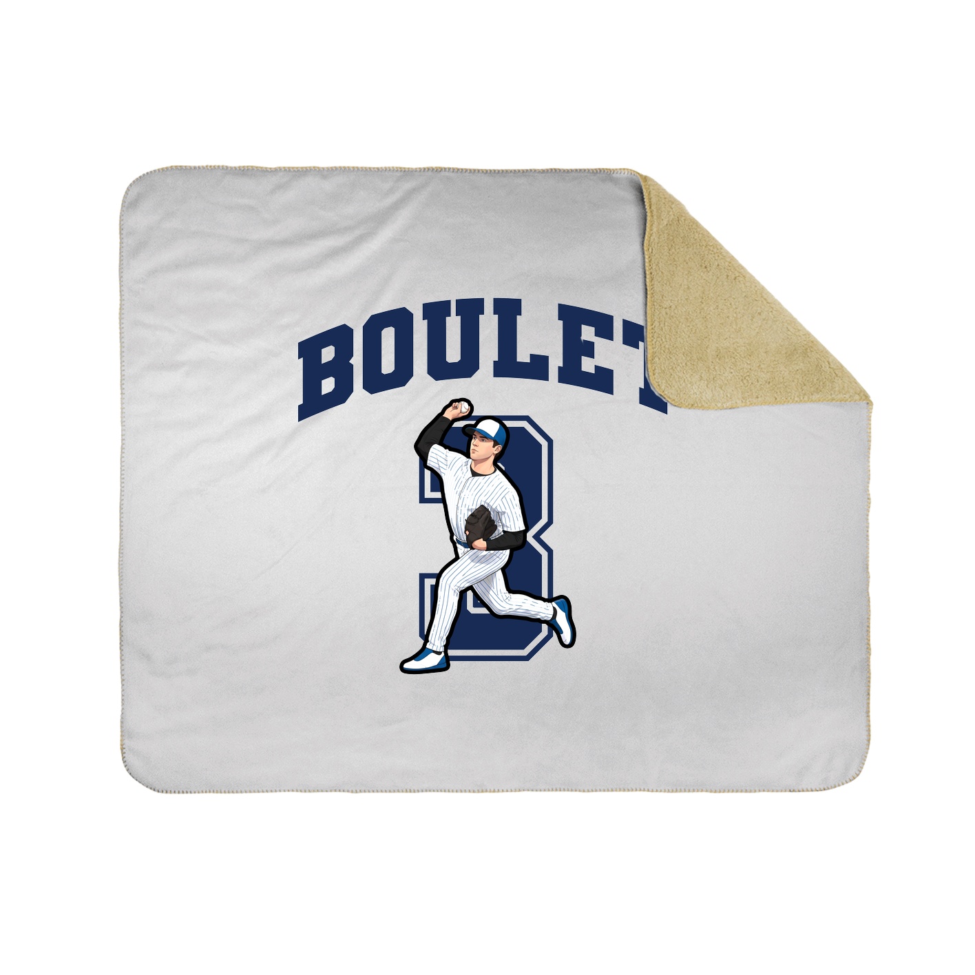Throw Blanket — Number in White