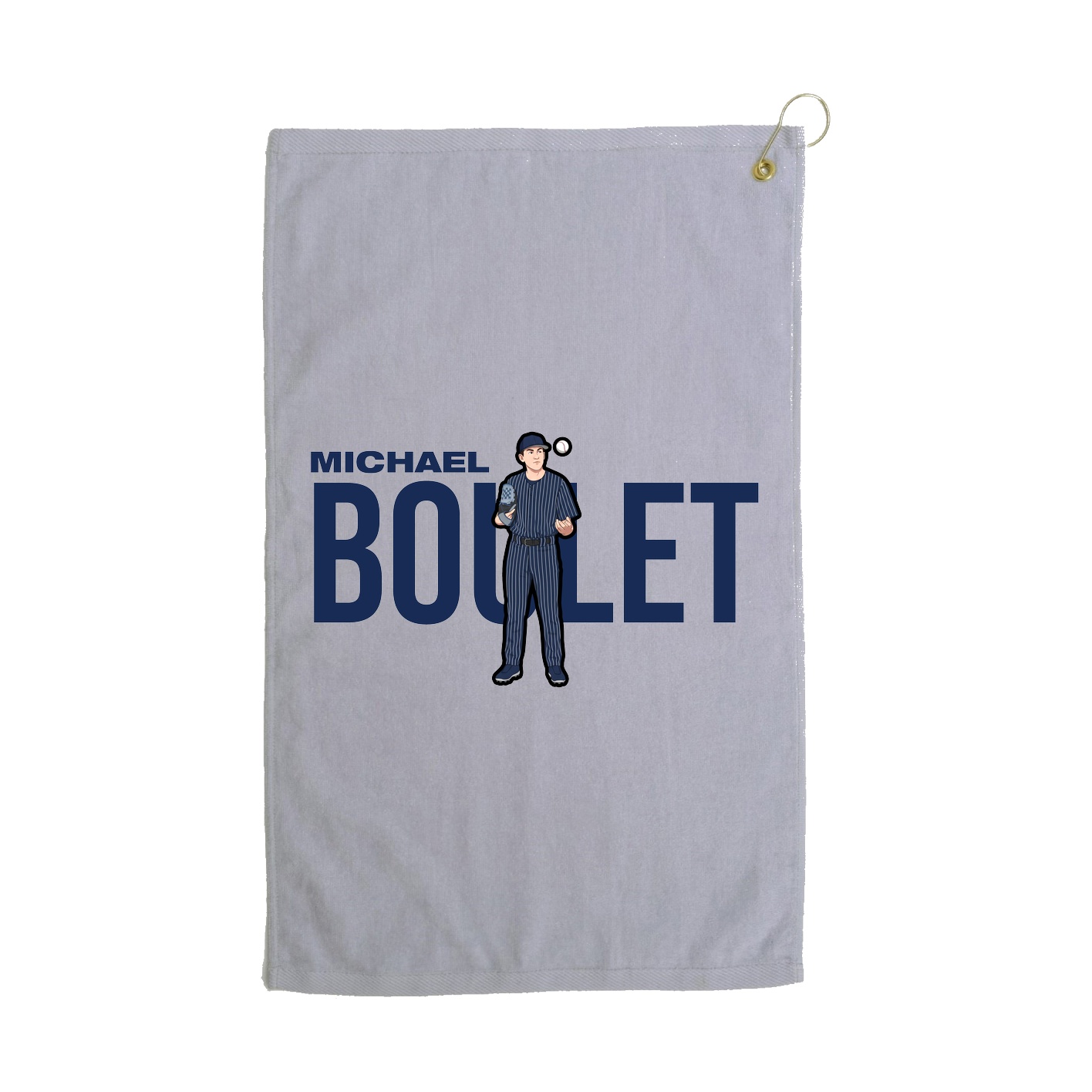 Golf Towel — Player Name in Grey