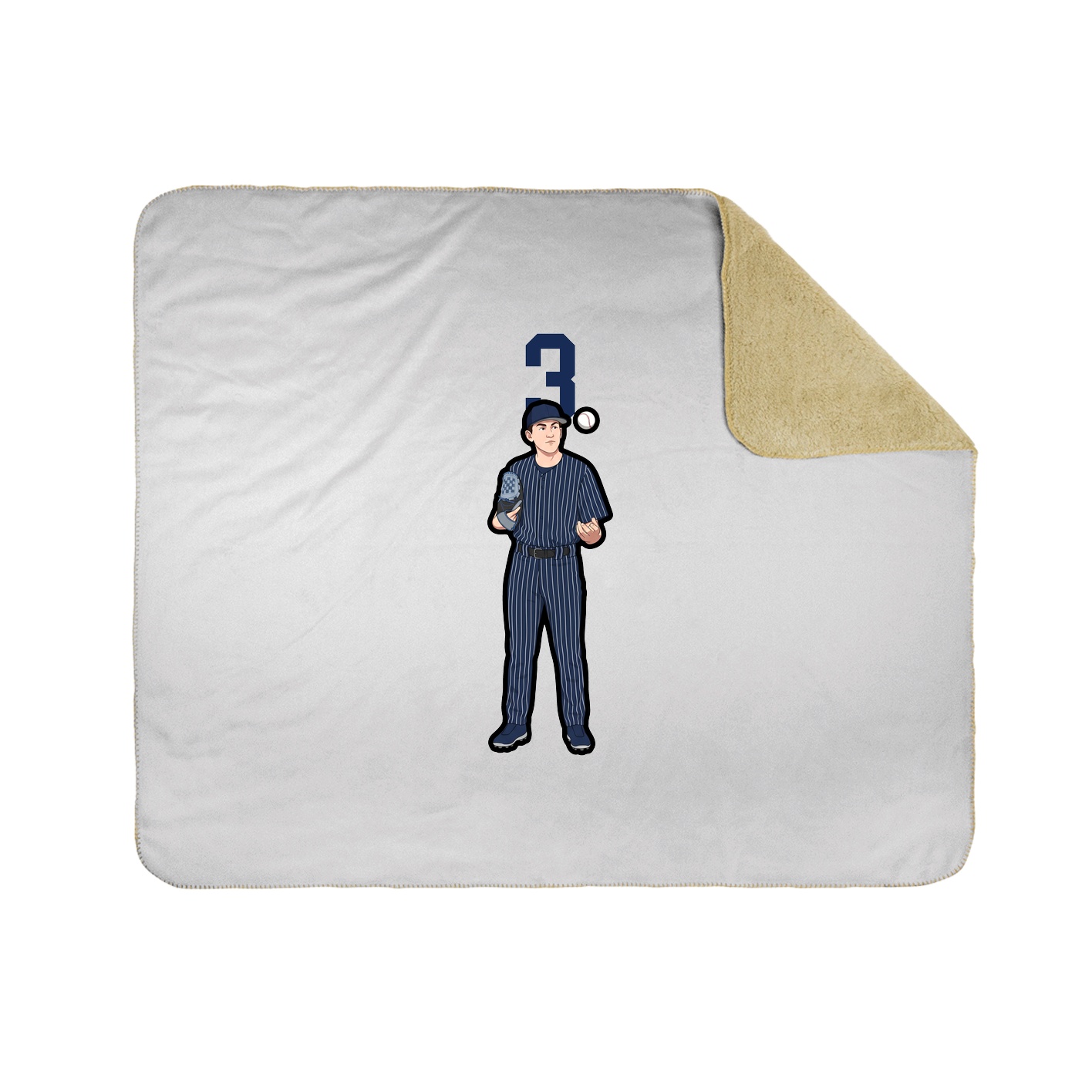 Throw Blanket — Number Top in White