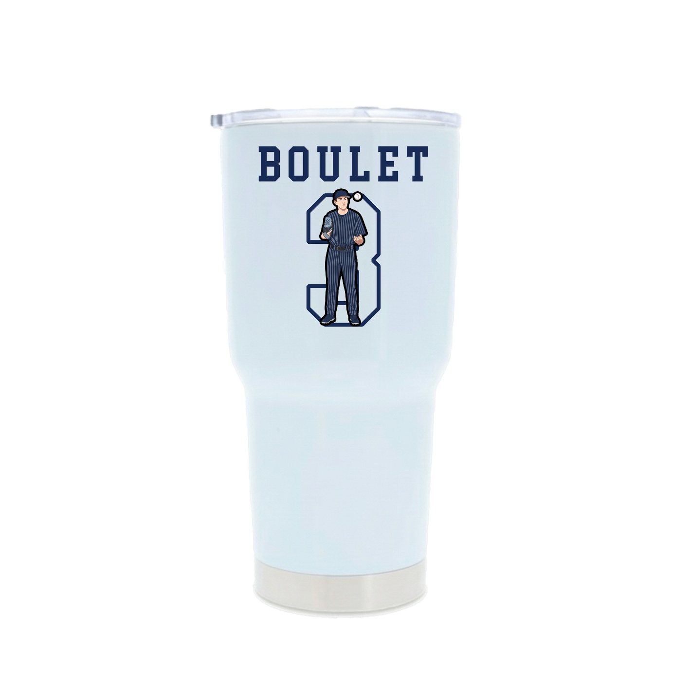 30oz Stainless Steel Tumbler — Shirsey in White