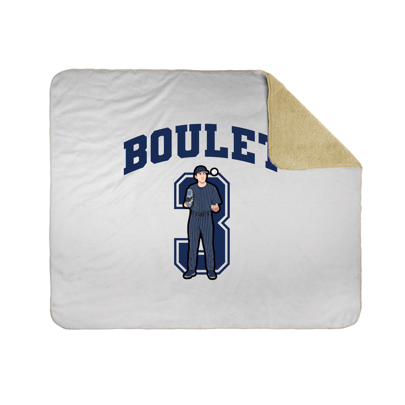 Throw Blanket — Number in White