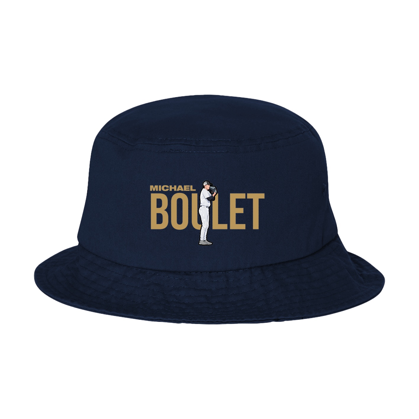 Bucket Cap — Player Name in Navy