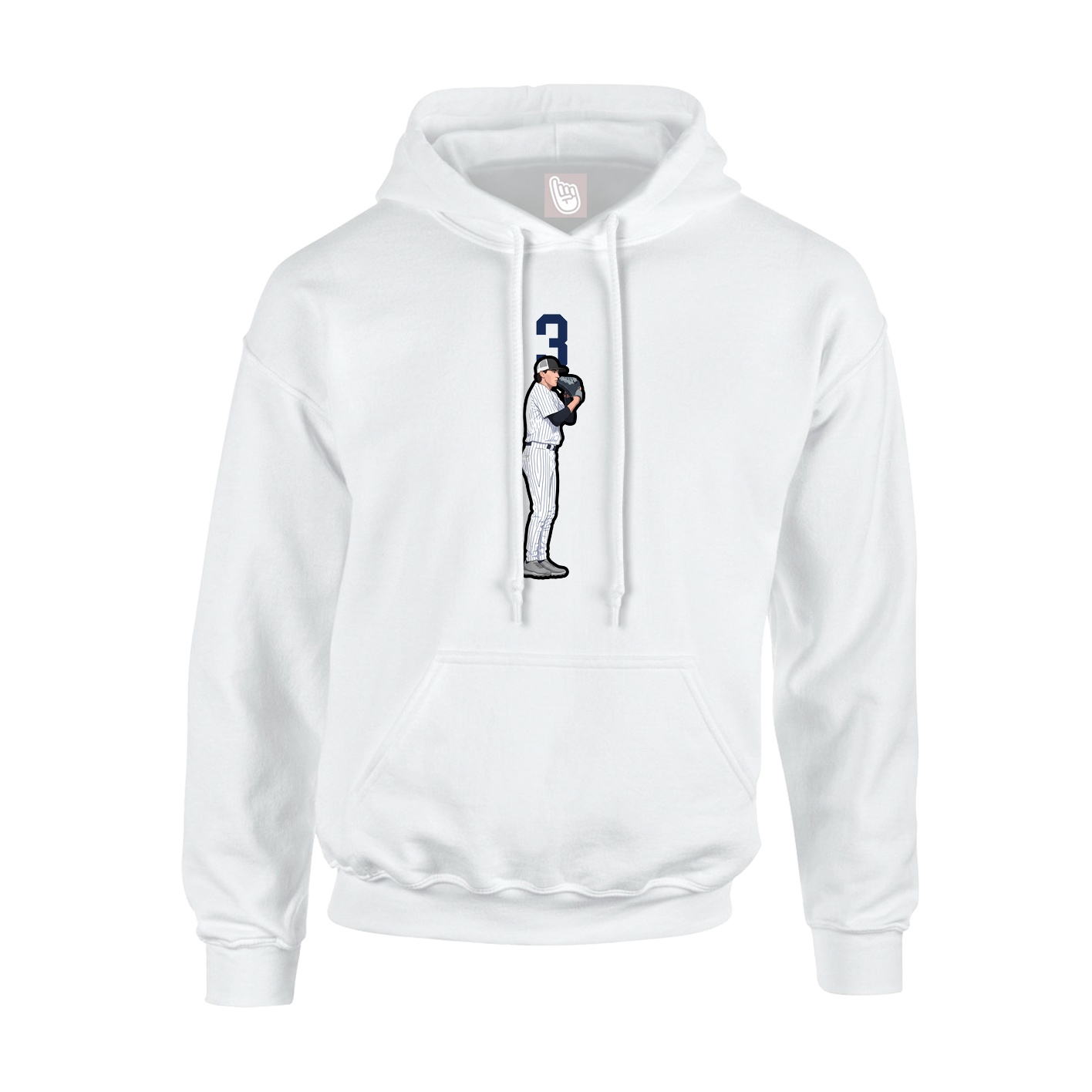 Hoodie — Number Top in White