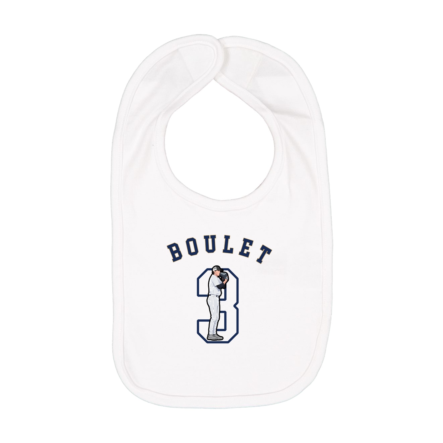 Infant Bib — Shirsey Arch in White