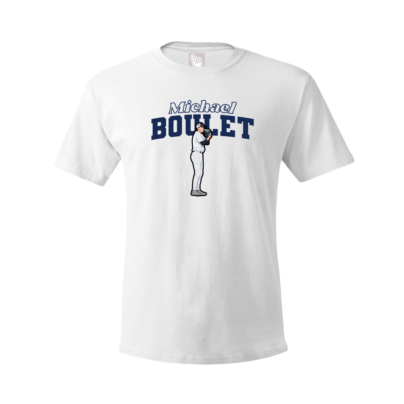 Youth Tee — Name Arch in White