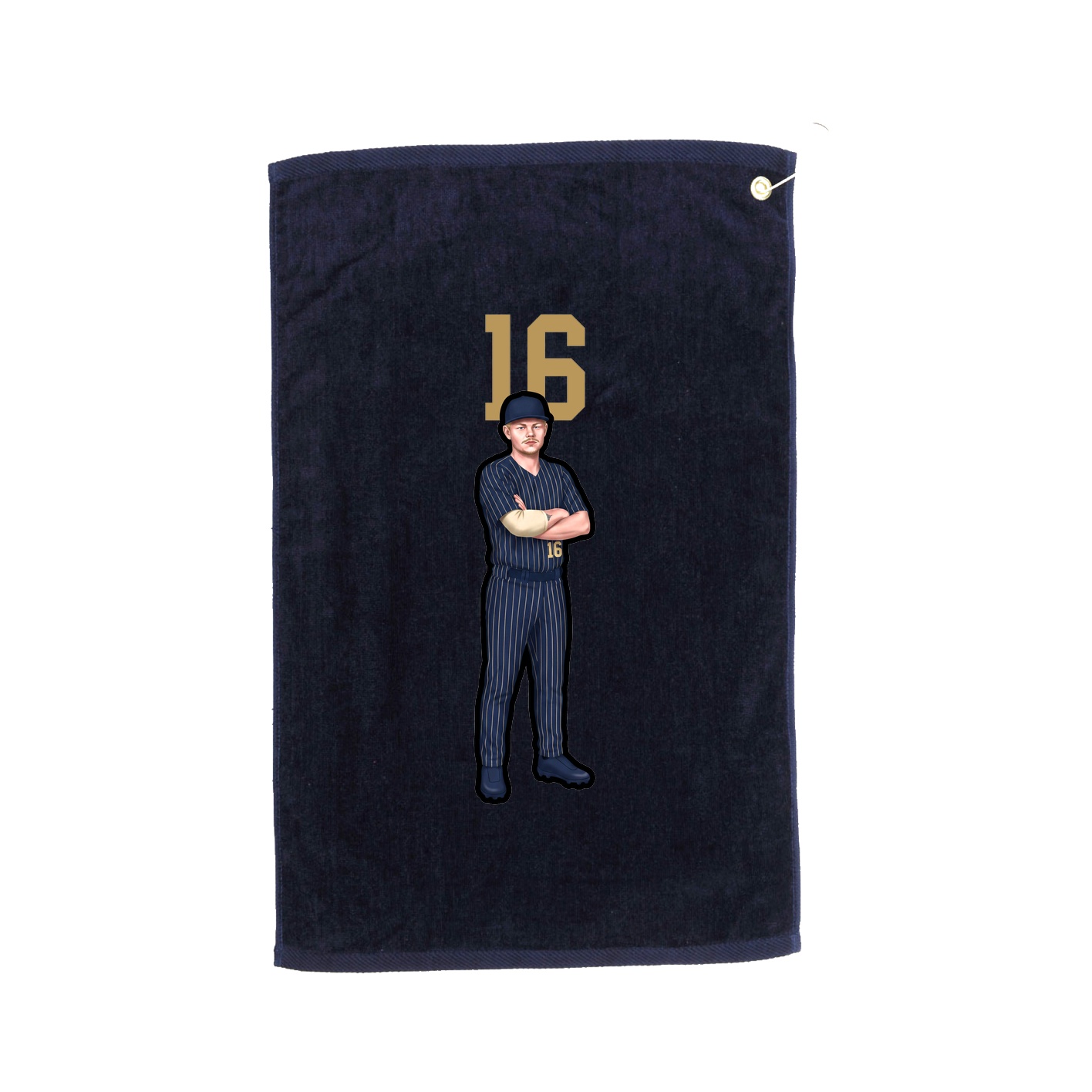 Golf Towel — Number Top in Navy