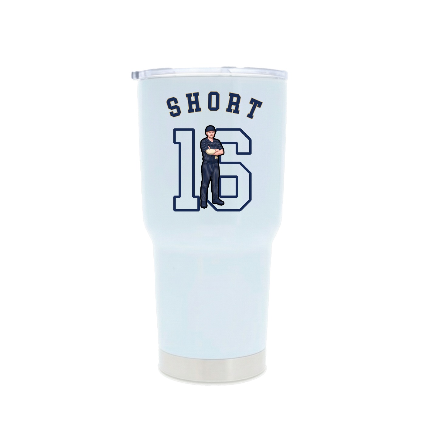 30oz Stainless Steel Tumbler — Shirsey Arch in White