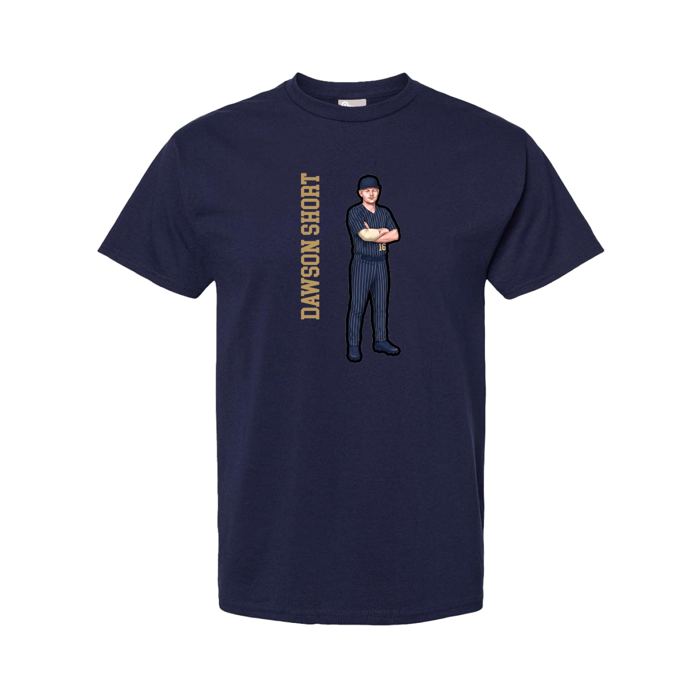 Tee — Name Vertical in Navy