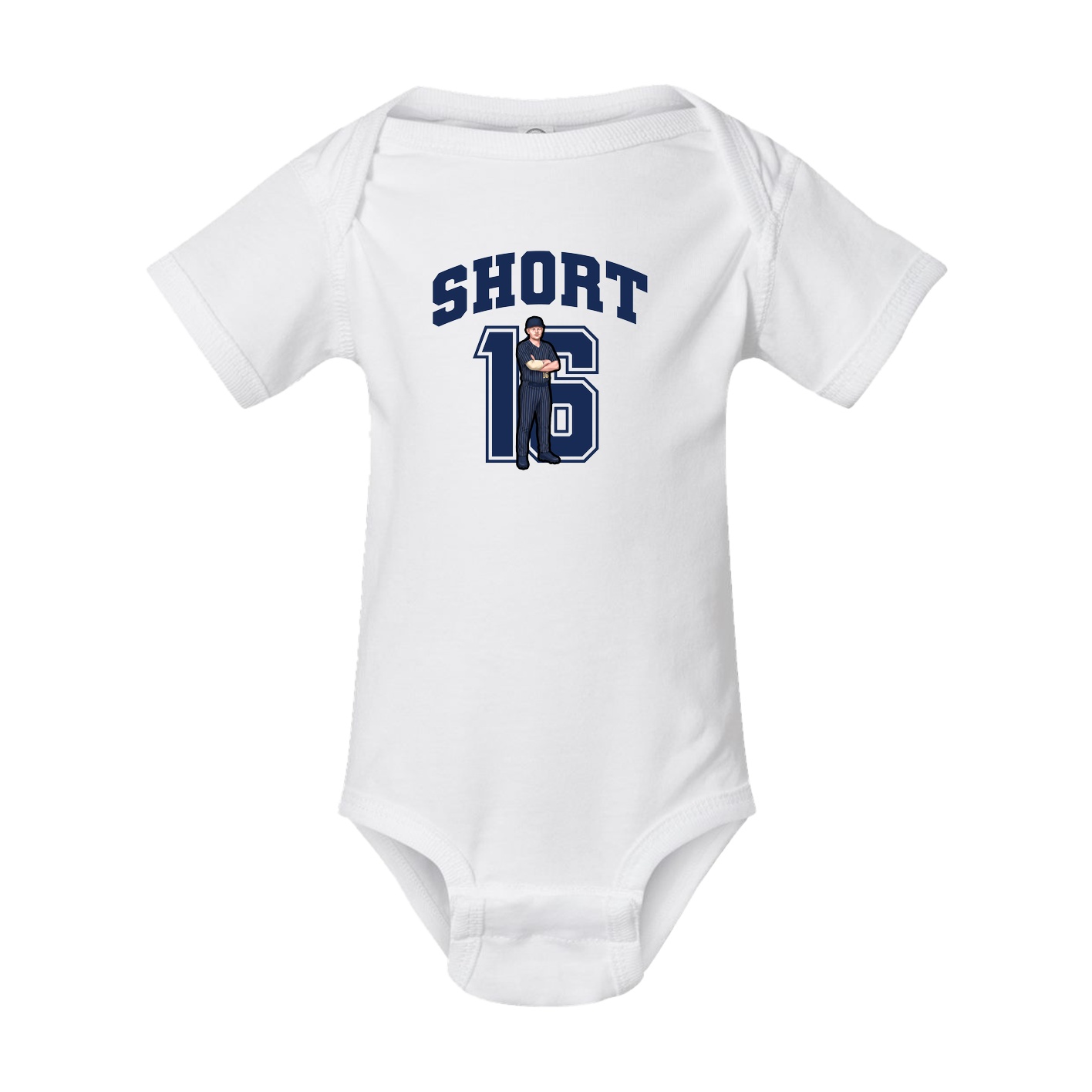 Baby Onesie — Number in White