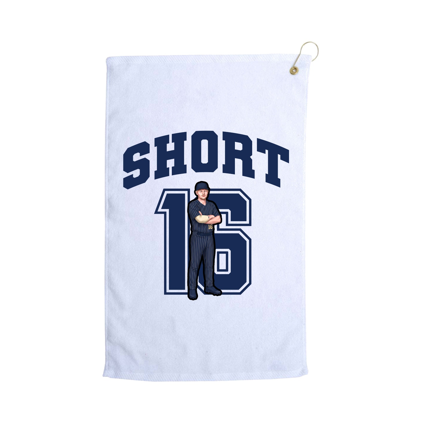 Golf Towel — Number in White