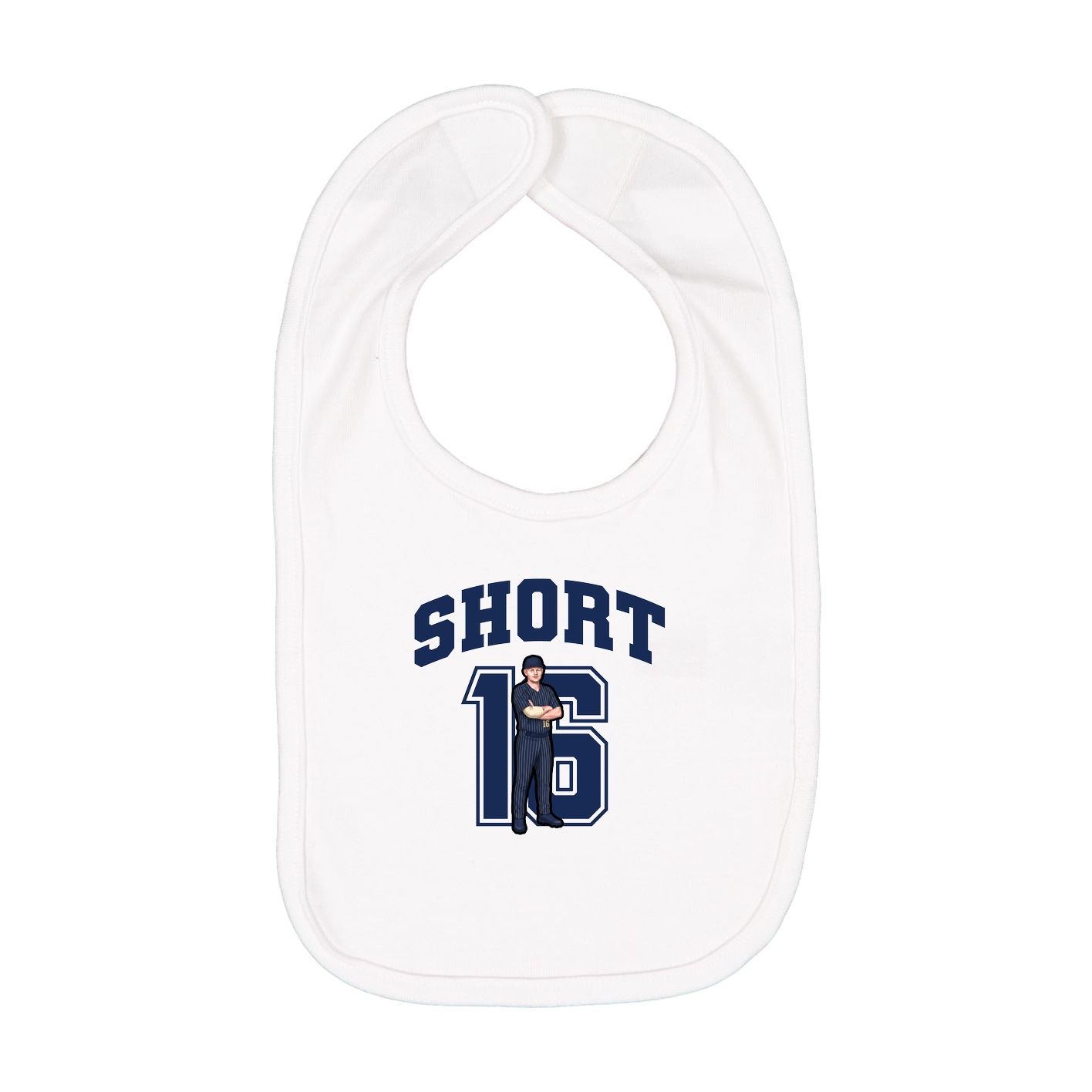Infant Bib — Number in White