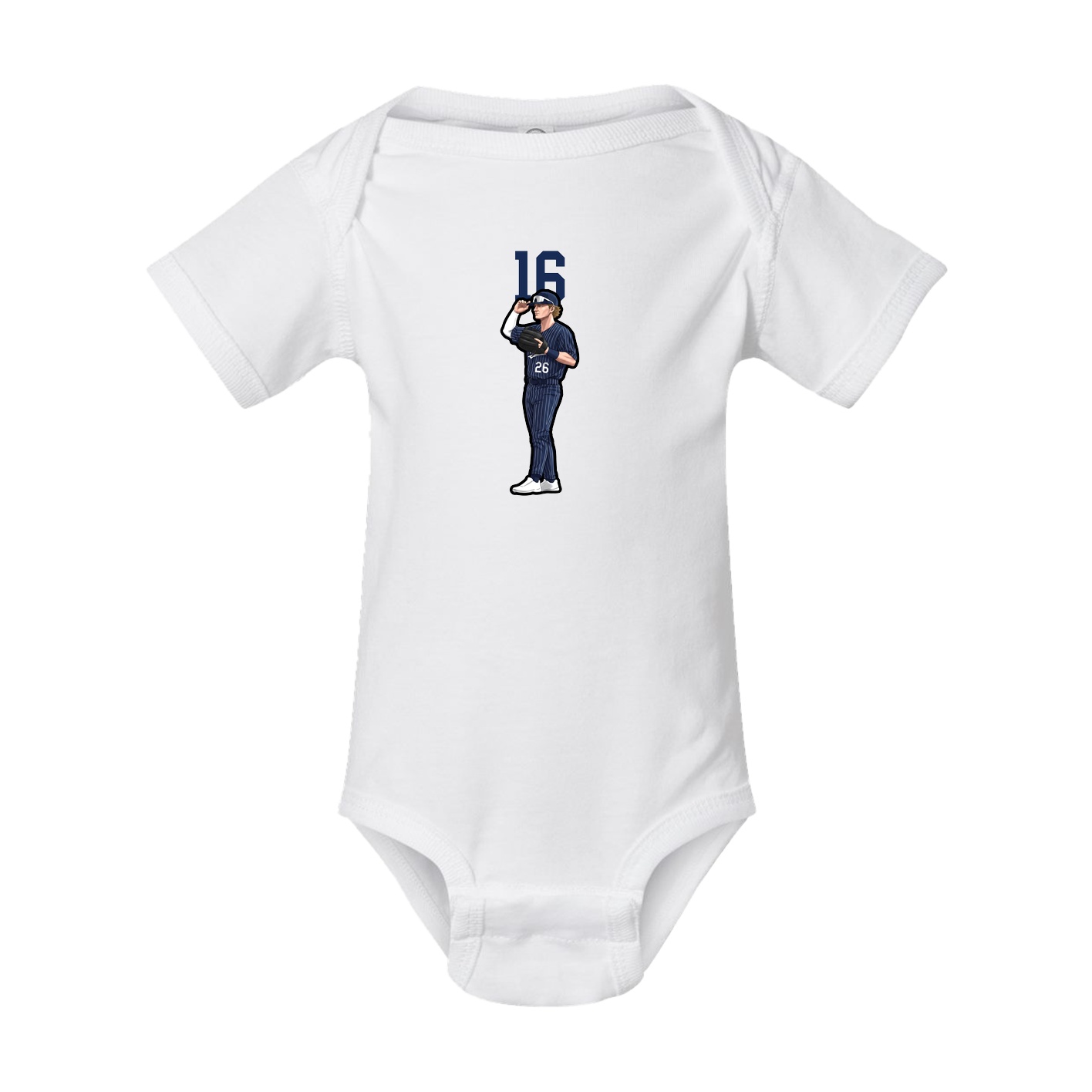 Baby Onesie — Number Top in White
