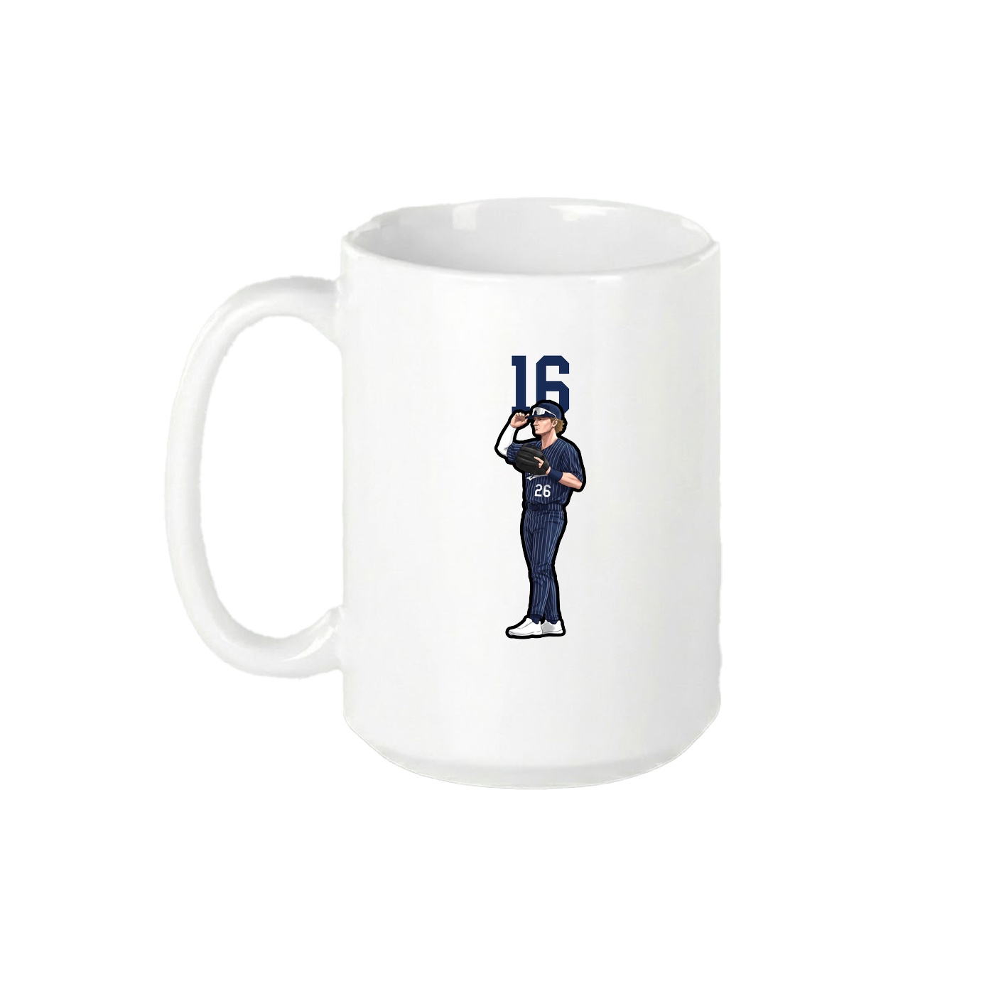 15oz Coffee Mug — Number Top in White