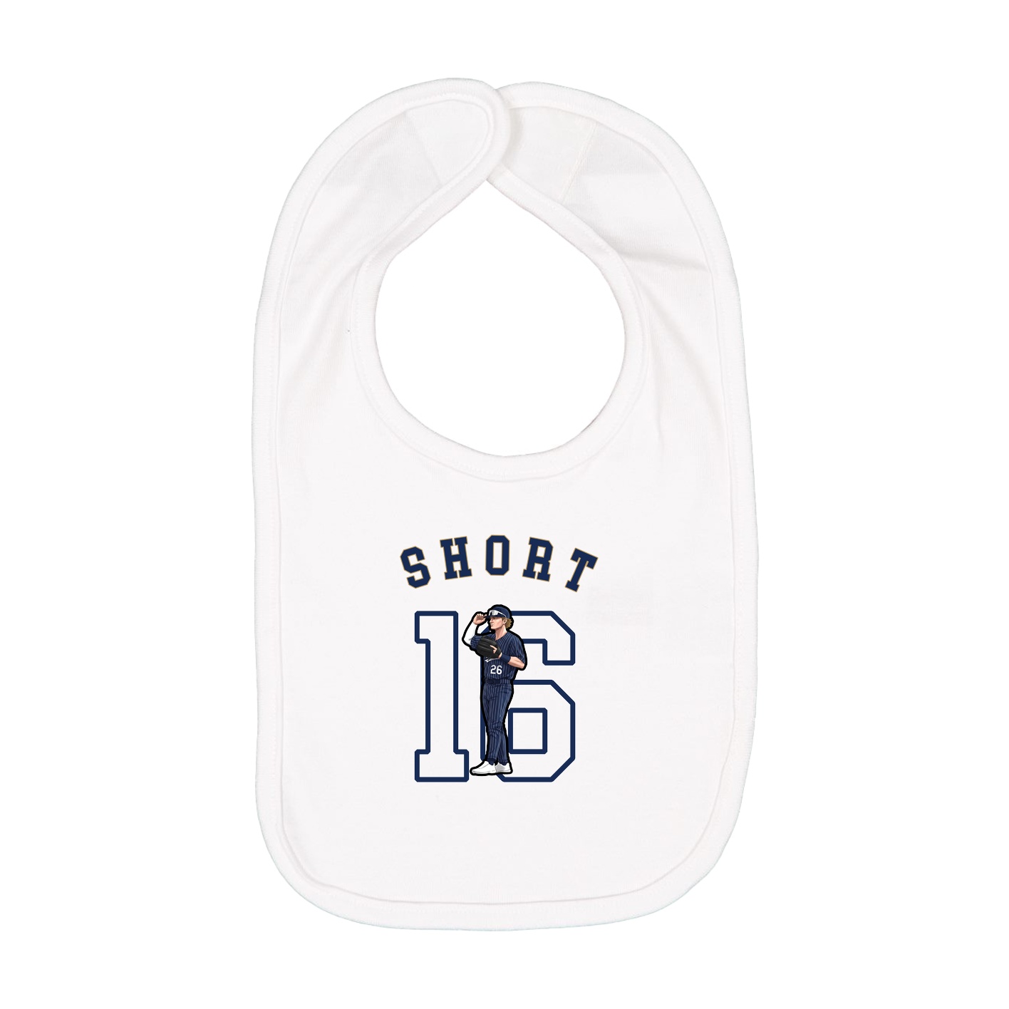 Infant Bib — Shirsey Arch in White