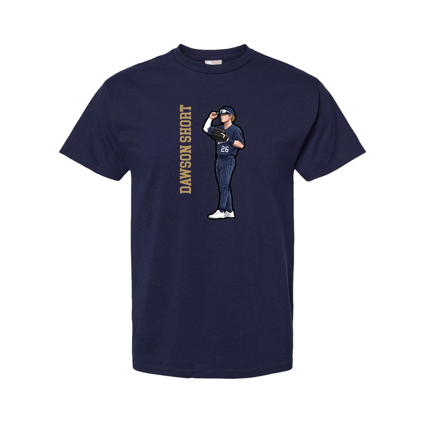 Youth Tee — Name Vertical in Navy