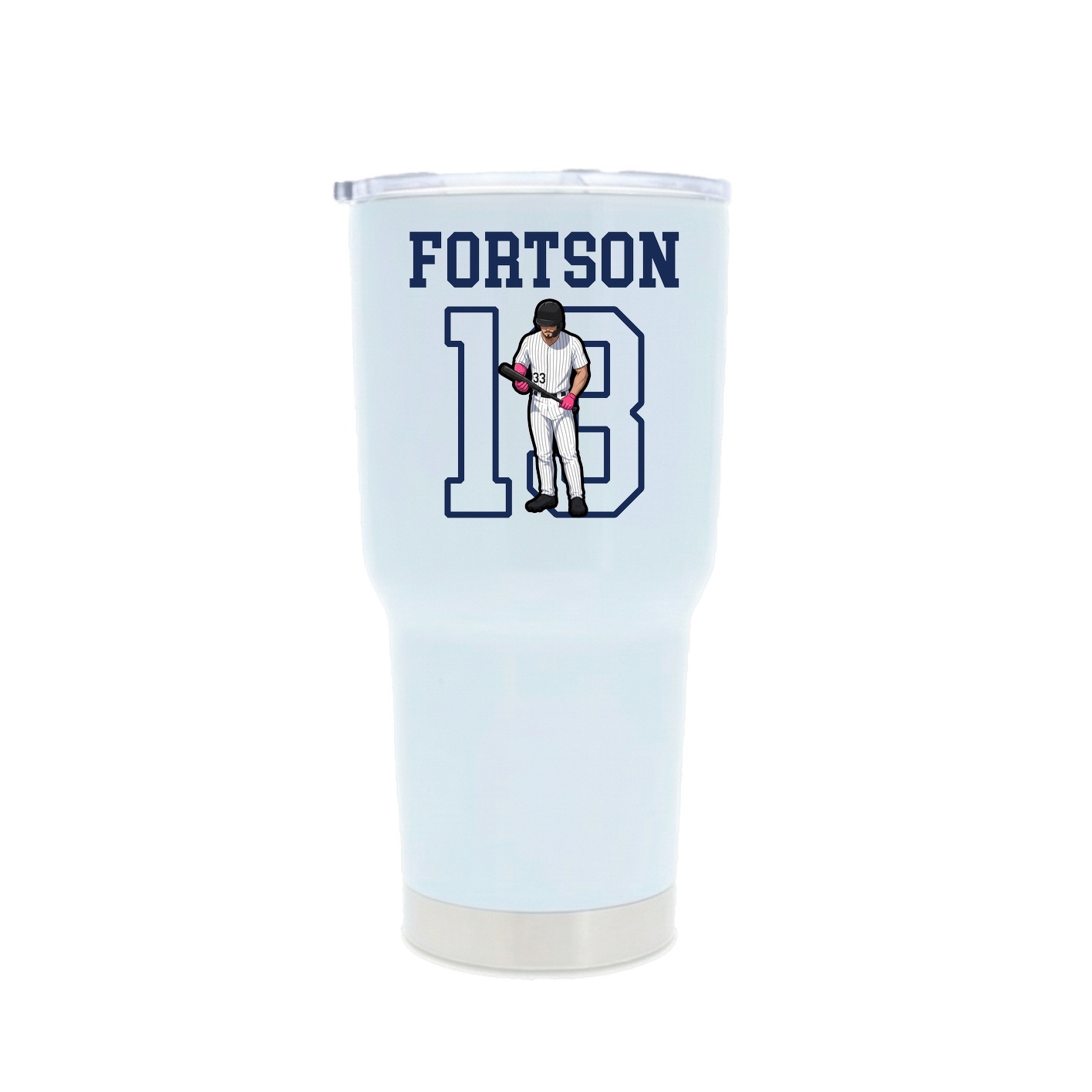 30oz Stainless Steel Tumbler — Shirsey in White