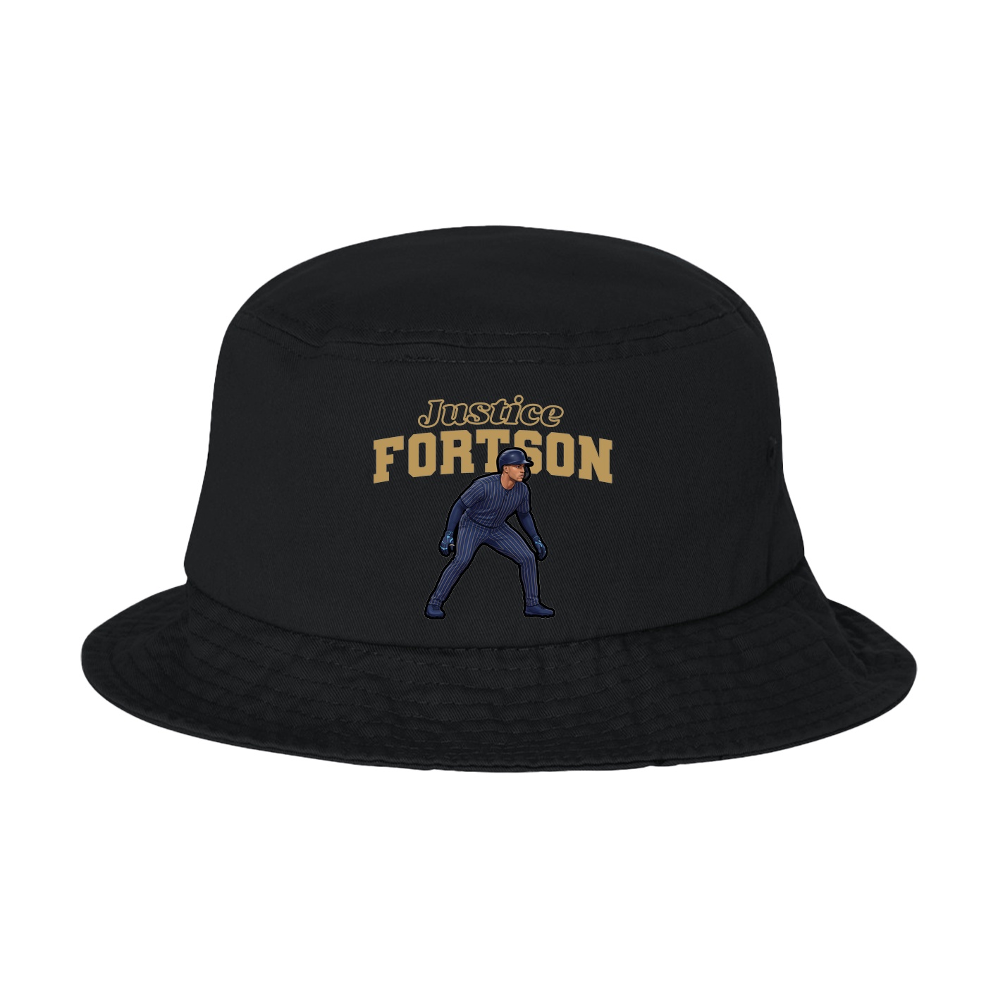 Bucket Cap — Name Arch in Black