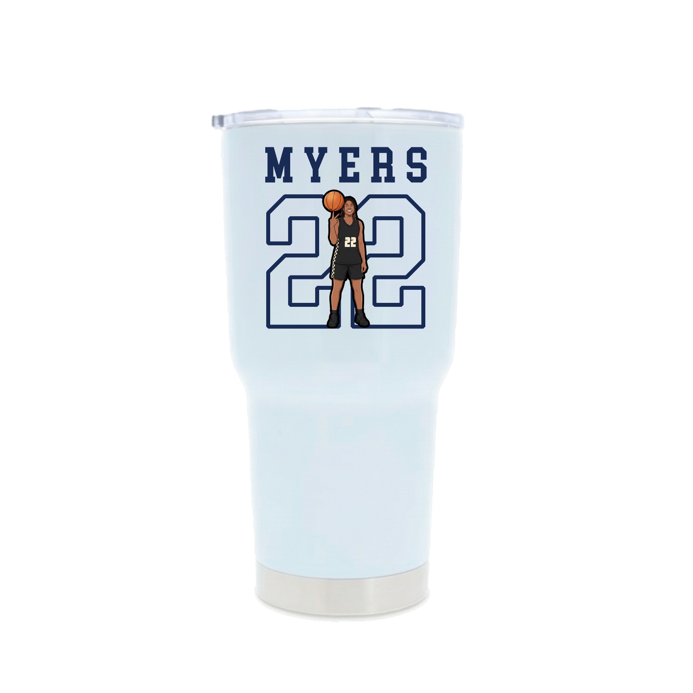 30oz Stainless Steel Tumbler — Shirsey in White