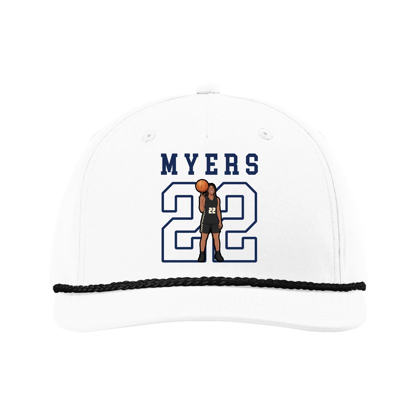 Five-Panel Classic Rope Cap — Shirsey in White