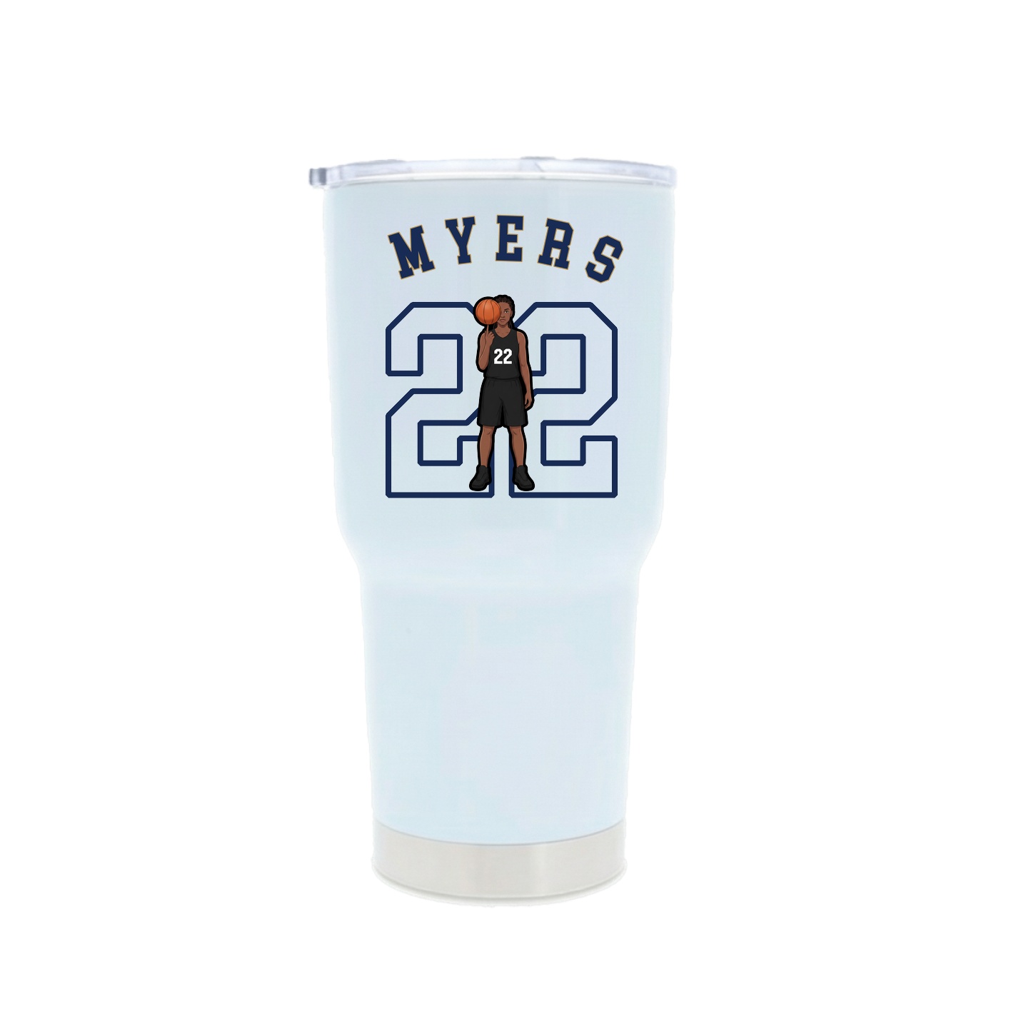 30oz Stainless Steel Tumbler — Shirsey Arch in White