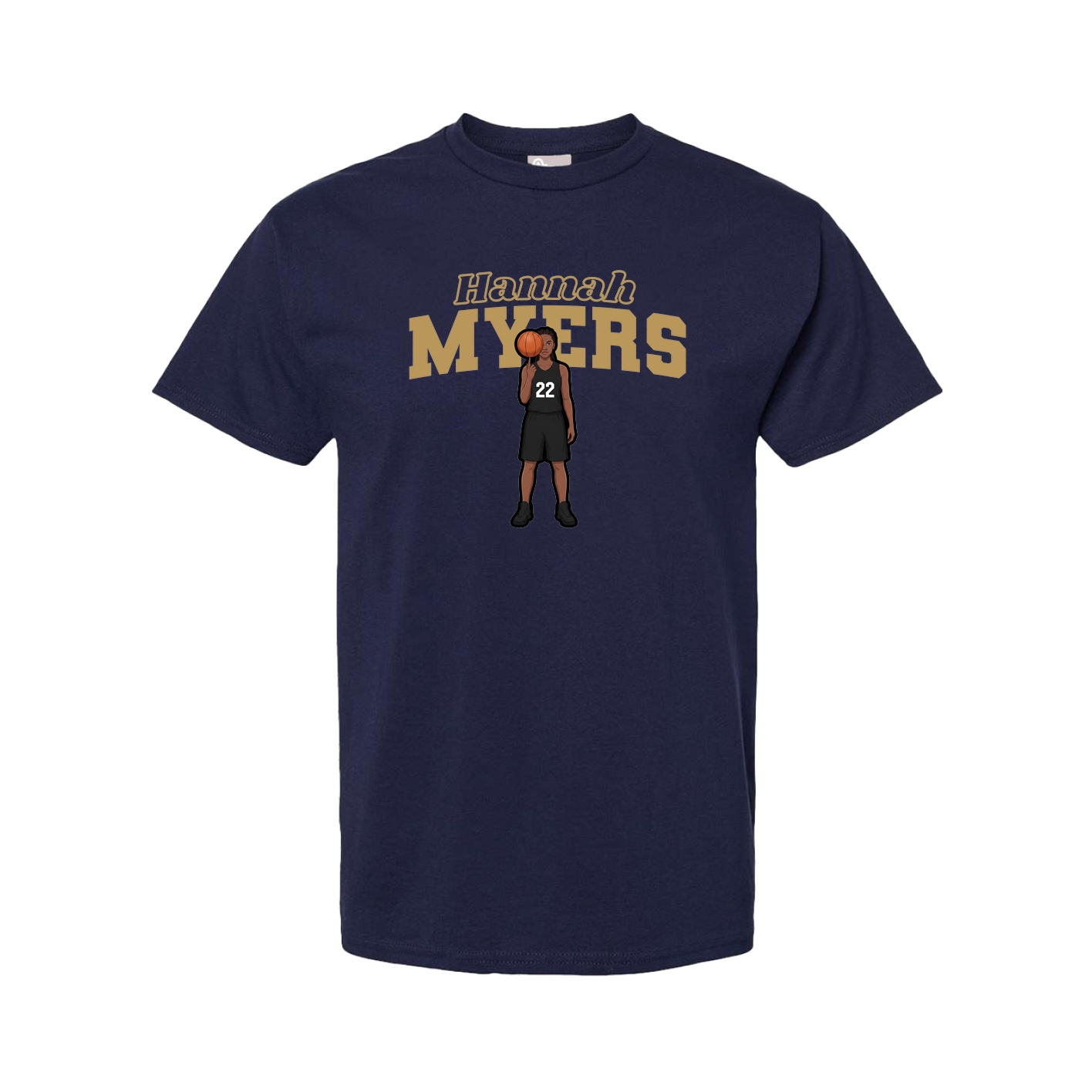 Youth Tee — Name Arch in Navy