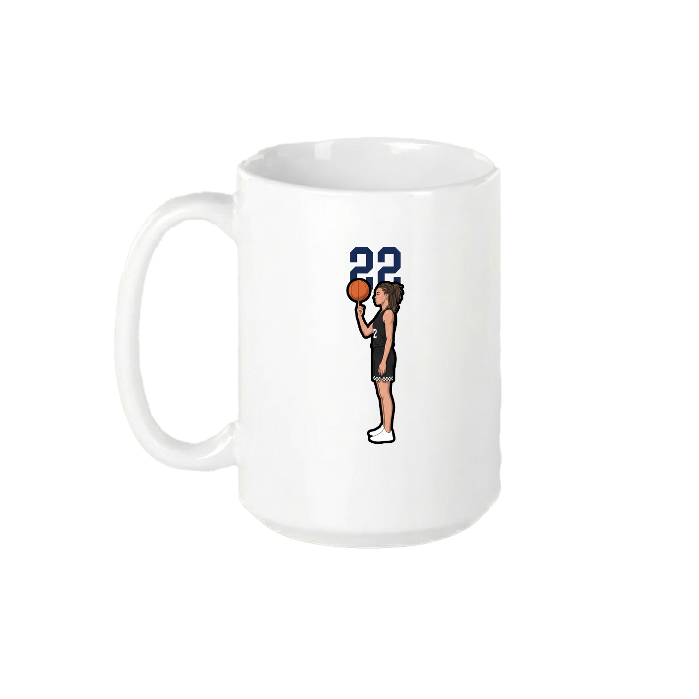 15oz Coffee Mug — Number Top in White