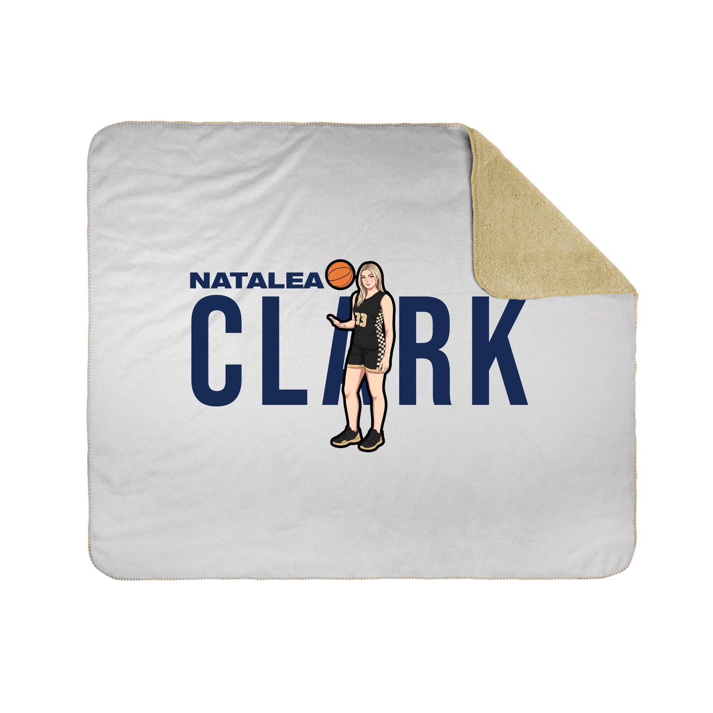 Throw Blanket — Player Name in White