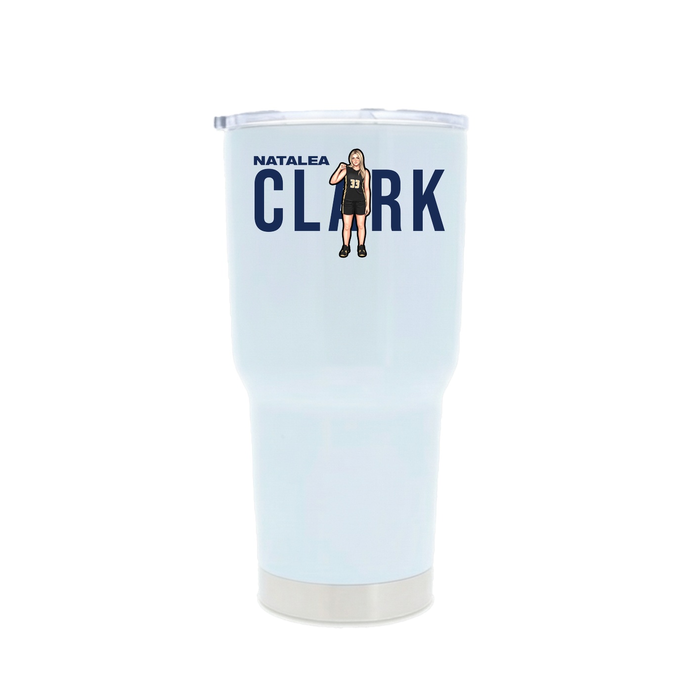 30oz Stainless Steel Tumbler — Player Name in White