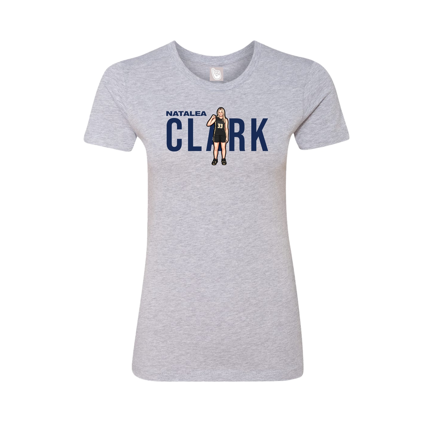Fitted Women's Tee — Player Name in Grey
