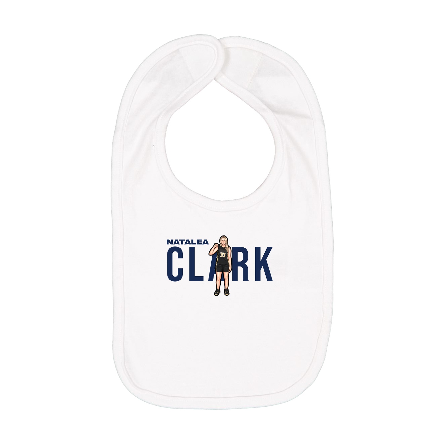 Infant Bib — Player Name in White